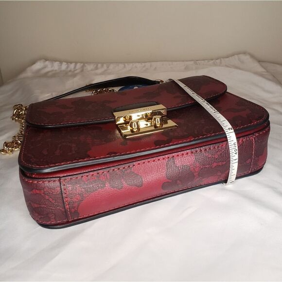 MK Burgundy Leather Lace Purse - Picture 10 of 12
